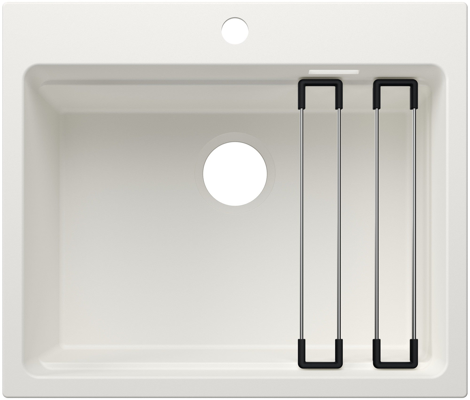 Chiuveta bucatarie Etagon 6, 527751, granit alb, pe blat, 600 x 510 mm, Blanco